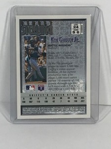 lot 508 image: 1996 Topps Finest Sterling Ken Griffey Jr. Baseball Card #24