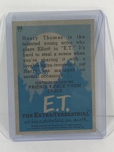 lot 509 image: 1982 Universal City Studios E.T. card - An Amazing New Star #85