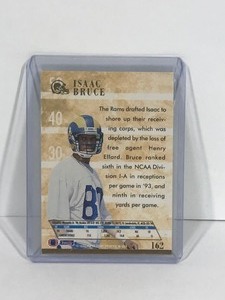 lot 513 image: 1994 Fleer Ultra Isaac Bruce Rookie Football Card #162