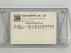 lot 515 image: Ken Griffey Jr San Bernadino Spirit Minor League Card