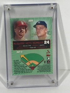 lot 517 image: 1998 Topps Home Run Record Mark McGuire Baseball Card #220