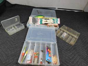 lot 290 image: 4 tackle boxes of tackle