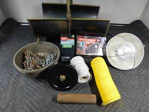 lot 349 image: Log holder full of misc.