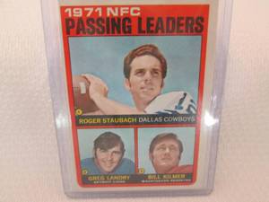 1972 Topps Roger Staubach Passing L...