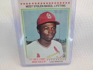 1978 Topps Lou Brock Record Breaker...