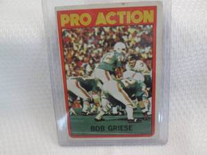 1972 Topps Bob Griese Pro Action Ca...