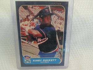 1986 Fleer Kirby Puckett Card...