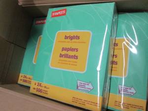 3 Reams Staples 24 lb Green Paper 8...