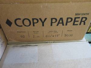 Case of 8.5 x 11 Copy Paper, 20 l...