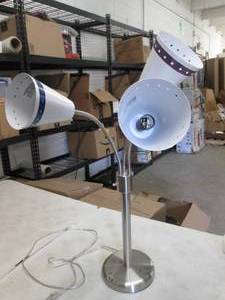 3 Globe Lamp- tested, dent in base...