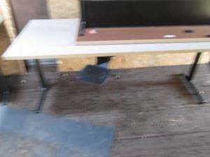 White Topped 6 Ft Conference Table ...