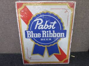 Metal Pabst Blue Ribbon Sign 16 x12...