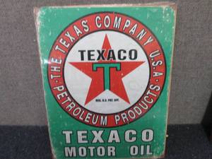 Metal Texaco Motor Oil Sign 16 x12....