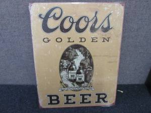 Metal Coors Golden Sign 16 x12.5 in...
