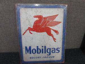 Metal Mobilgas Sign 16 x12.5 inches...