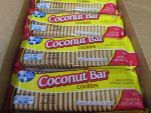 12- 9 oz pks Coconut Bar Cookies...