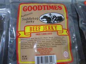 7- 2.25 oz pks Goodtimes  Beef Jerk...