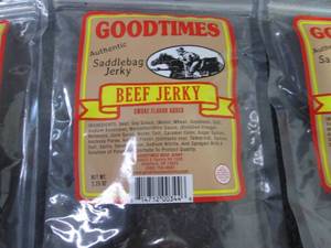 7- 2.25 oz pks Goodtimes  Beef Jerk...