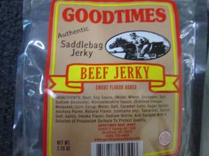 7- 2.25 oz pks Goodtimes  Beef Jerk...
