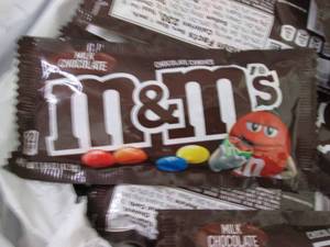12 pks M&Ms...