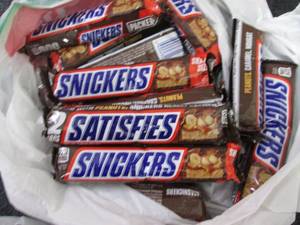 12 Snickers Bars...