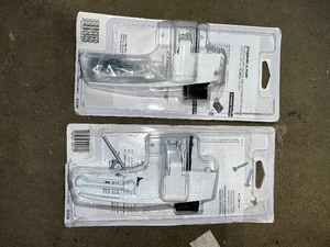 Lot of 2 Prime-Line White, Screen or Storm Door Push Button Door Latch