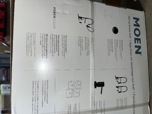 Moen Indi Single-Handle Pre-Rinse Spring Pulldown Sprayer Kitchen Faucet with Power Clean in Matte Black Customer Return See pictures