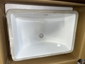 Lot of 2 new Glazed Ceramic Bathroom Sink Pure White