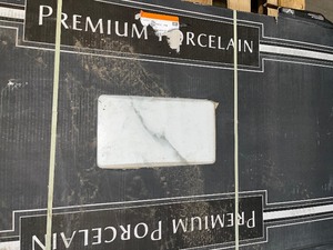 Lot of 7 Carrara 24 in. x 48 in. Polished Porcelain Floor and Wall Tile (16 sq. ft.Case)