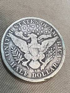 lot 10 image: 1907-S US BARBER HALF DOLLAR