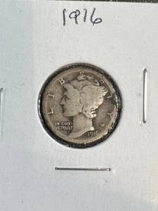 lot 20 image: 4 US MERCURY DIMES 1916 1916-S 1917 1917-S