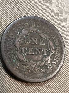 lot 27 image: 1851 US BRAIDED HAIR LARGE CENT