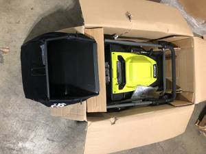 lot 50 image: RYOBI 20 in. 13 Amp Electric Walk Behind Lawn Mower Customer Returns See Pictures
