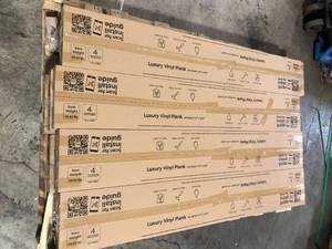 Pallet of 9 in. W Canyon Cove Waterproof Click Lock or Adhesive Luxury Vinyl Plank Flooring (37.54 sq. ft.case) (12 Boxes)   Customer Returns See Pictures