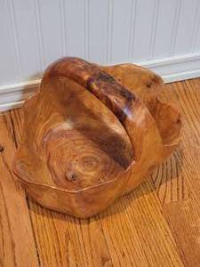 lot 73 image: Carved Wooden Basket