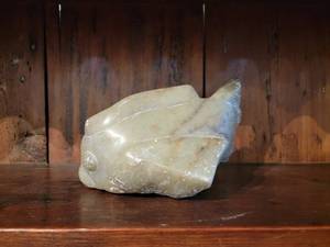 lot 86 image: Soapstone Fish Doorstop