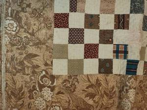 lot 39 image: Hand Stitched Old Feed Sack Quilt