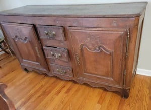 lot 2 image: Antique French Carved Cabinet Credenza