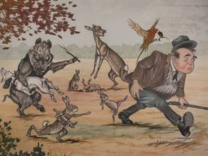 lot 114 image: Amusing Vintage French Print - Le Bouffon