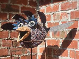 lot 117 image: Wild Fine Art Terra Cotta Sculpture Bird Mask