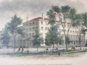 lot 135 image: Amazing Vintage Fine Art Etching Print - Mount Holyoke Seminary