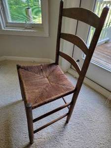 lot 67 image: Ladder Back Rush Chair