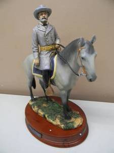 lot 2 image: LEE ON HORSE 1st LIMITED EDITION 73 OF 120 HANDCRAFTED By VANMARK WCOA  - GREAT LEADERS OF THE CIVAL WAR SCULPTURES - IN BOX - FANTASTIC PIECES  - SEE PICTURES