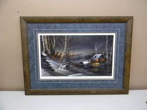 lot 9 image: Evening With Friends By Terry Redlin W Certificate of Authenticity - PROFESSIONALY FRAMED - ABSOLUTELY FANTASTIC PIECE - APPROX 36 By 27 - SEE PICTURES