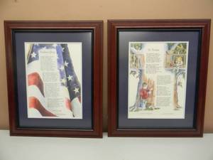 lot 33 image: Freedoms Glory & The Treehouse Prints Matching Frames - PROFESSIONALY FRAMED - GREAT PIECES  - APPROX 20 By 24 - SEE PICTURES