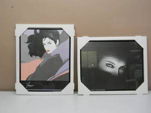 lot 35 image: 2 VINTAGE Woman Art Prints Matching Frames - PROFESSIONALY FRAMED - COOL PIECES  - APPROX 18 By 22 - SEE PICTURES