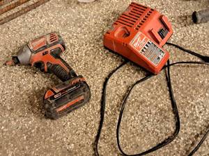lot 129 image: Milwaukee 18V Impact Wrench with Battery, Charger