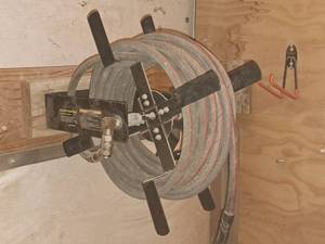 lot 174 image: Steel Air Hose Reel with Air Hose
