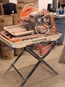 lot 68 image: Diamond Products Masonry Saw CC300M with Stand