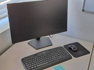 lot 212 image: Dell Computer System - Computer Tower, 26 Monitor, Logitech Wireless Keyboard and Mouse